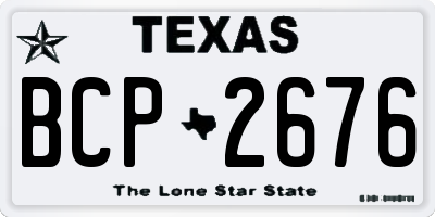 TX license plate BCP2676