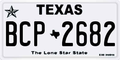 TX license plate BCP2682