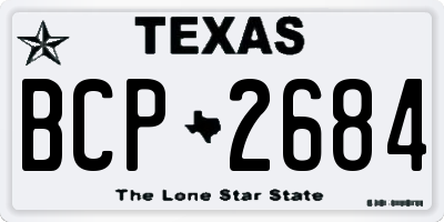 TX license plate BCP2684