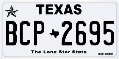TX license plate BCP2695