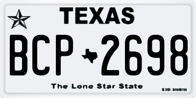 TX license plate BCP2698