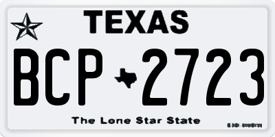 TX license plate BCP2723