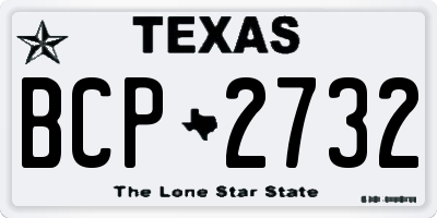 TX license plate BCP2732