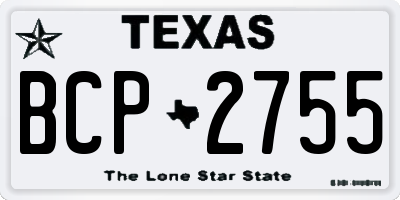 TX license plate BCP2755