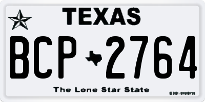 TX license plate BCP2764