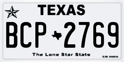 TX license plate BCP2769