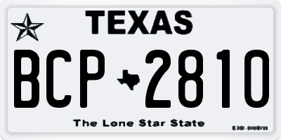 TX license plate BCP2810