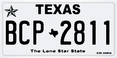 TX license plate BCP2811