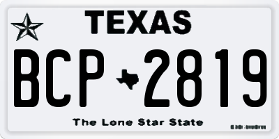 TX license plate BCP2819