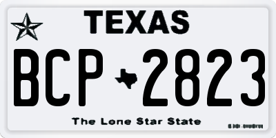 TX license plate BCP2823