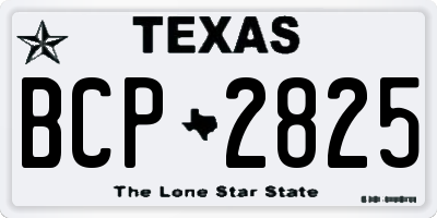 TX license plate BCP2825