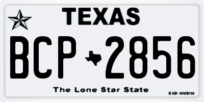 TX license plate BCP2856