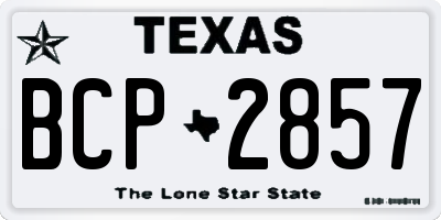 TX license plate BCP2857