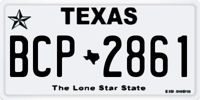 TX license plate BCP2861