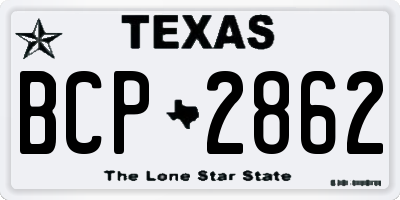 TX license plate BCP2862