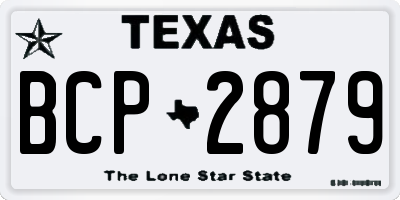 TX license plate BCP2879
