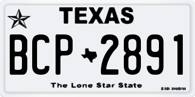 TX license plate BCP2891