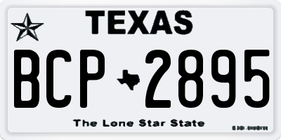 TX license plate BCP2895
