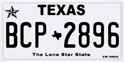 TX license plate BCP2896