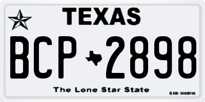 TX license plate BCP2898