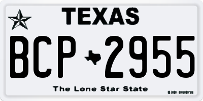 TX license plate BCP2955
