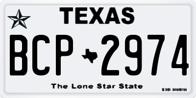 TX license plate BCP2974