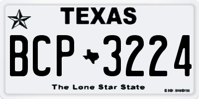 TX license plate BCP3224