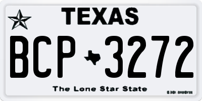 TX license plate BCP3272