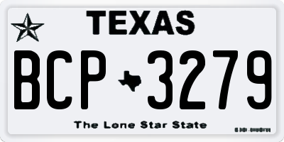 TX license plate BCP3279