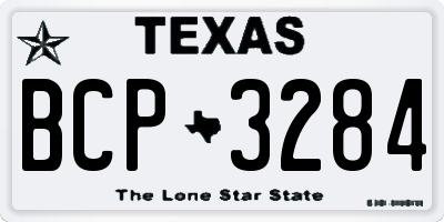 TX license plate BCP3284