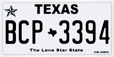 TX license plate BCP3394