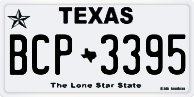TX license plate BCP3395