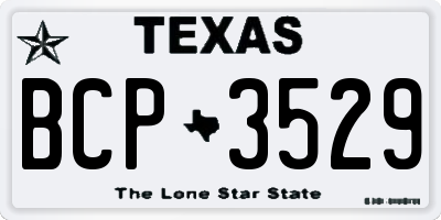 TX license plate BCP3529