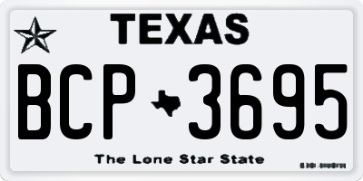 TX license plate BCP3695