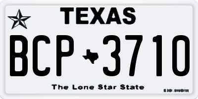 TX license plate BCP3710