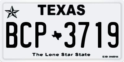 TX license plate BCP3719