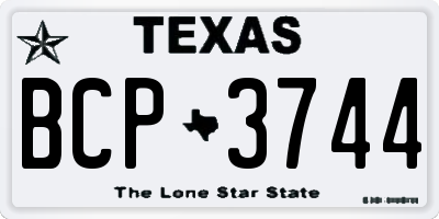 TX license plate BCP3744