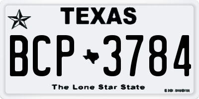 TX license plate BCP3784