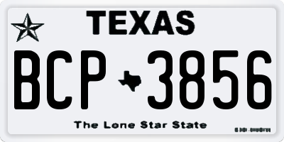 TX license plate BCP3856