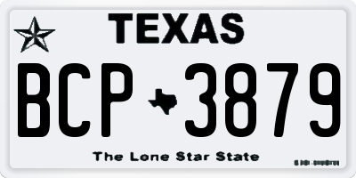 TX license plate BCP3879