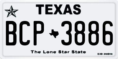 TX license plate BCP3886
