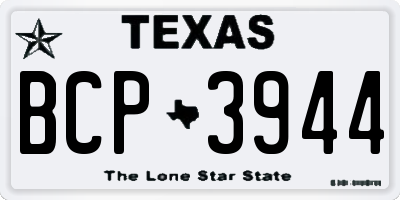 TX license plate BCP3944