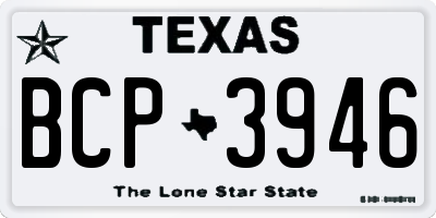 TX license plate BCP3946