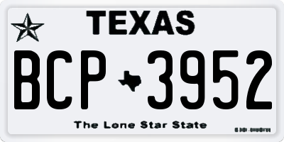 TX license plate BCP3952