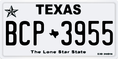 TX license plate BCP3955