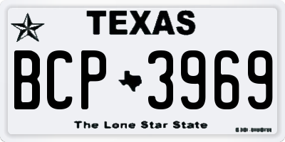 TX license plate BCP3969