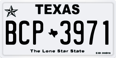 TX license plate BCP3971