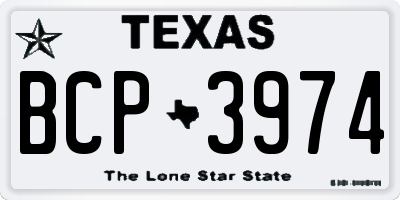 TX license plate BCP3974