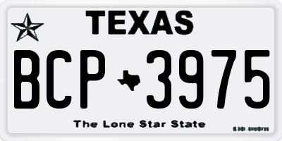 TX license plate BCP3975