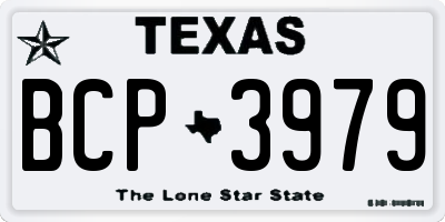 TX license plate BCP3979